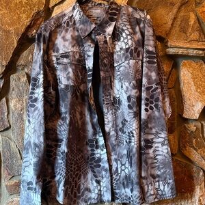Huk Men's Monochrome Patterned Shirt Jacket